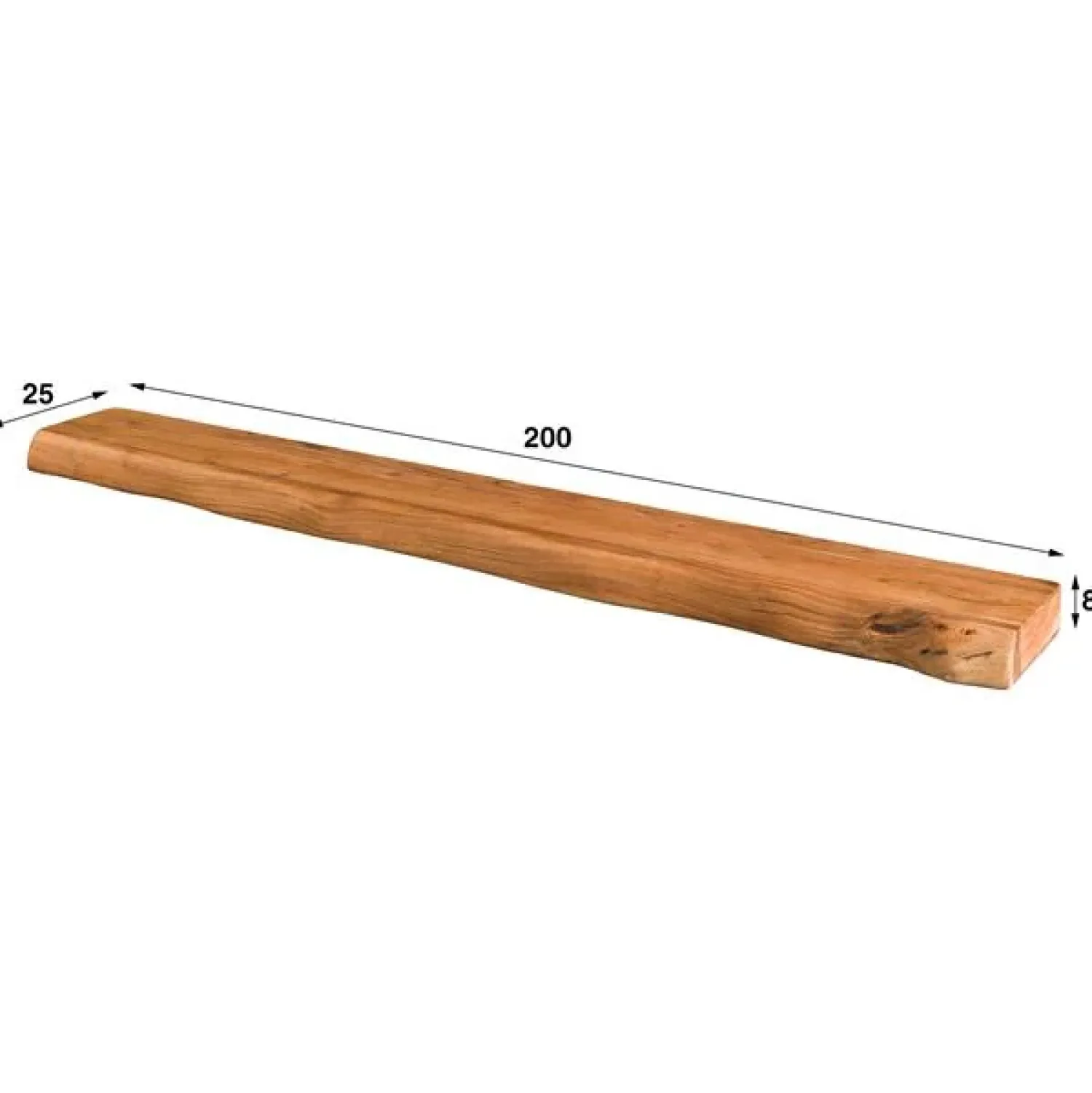 Kalfort Wandplanken|Tv Meubels|Charles Wandplank/Tv meubel Acaciahout 200cm