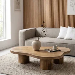 Eleonora Salontafels|Charlie Salontafel organisch Naturel 130cm