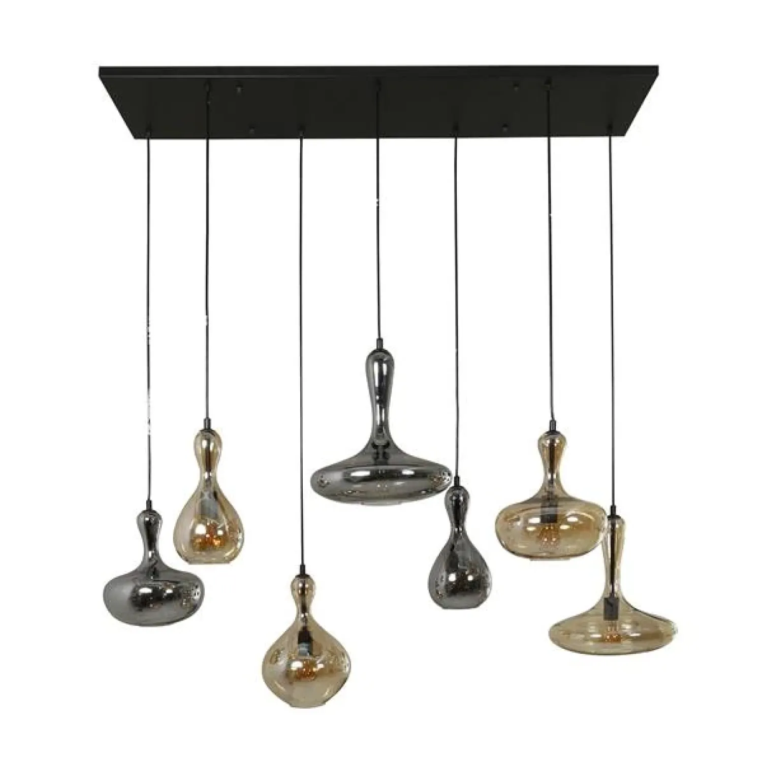 Kalfort Hanglampen|Chloe 7-lichts glazen hanglamp