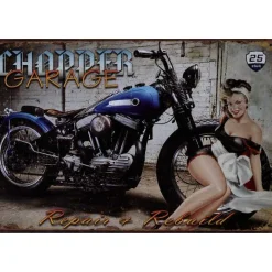 Cavetown Metalen Borden|Chopper Garage - metalen bord