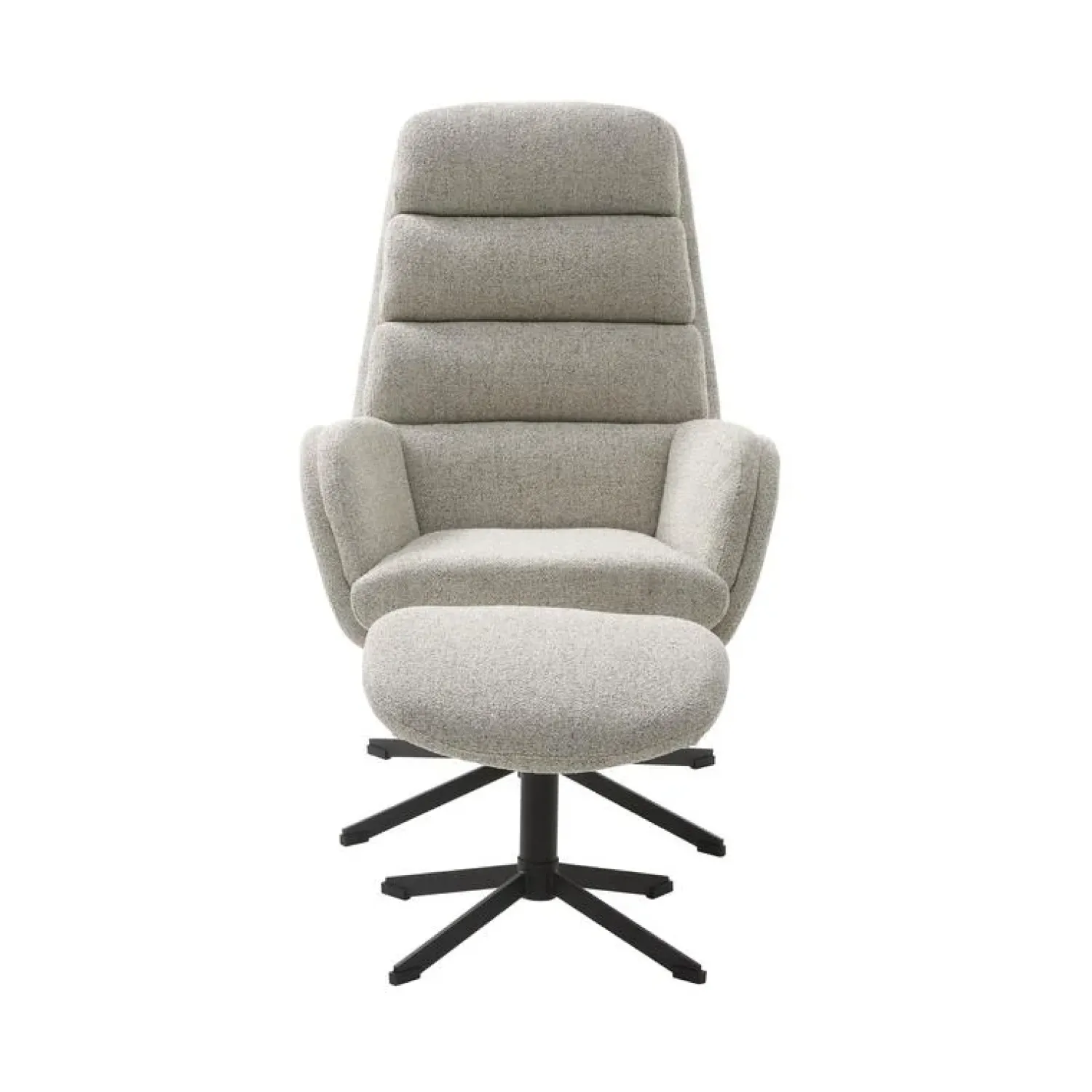 LykkeHome Fauteuils|Chris Relaxfauteuil met voetenbank gebroken wit