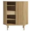LykkeHome Wandkasten|Industriele Kasten|Christoffer vitrinekast naturel eikenhoutfineer 90cm
