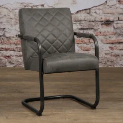 Tower living Eetkamerstoelen|Civo Eetkamerstoel Bull antraciet