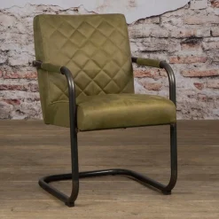 Tower living Eetkamerstoelen|Civo Eetkamerstoel Bull groen