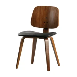 vtwonen Eetkamerstoelen|Classic Eetkamerstoel noten fineer zwart/walnoot