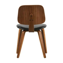 vtwonen Eetkamerstoelen|Classic Eetkamerstoel noten fineer zwart/walnoot