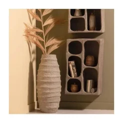 WOOOD Wandkasten|Industriele Kasten|Clay Wandkastje papier maché grijs