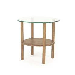 Eleonora Bijzettafels|Cleo Bijzettafel Lichtbruin 50cm