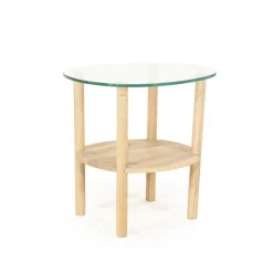Eleonora Bijzettafels|Cleo Bijzettafel Naturel 50cm