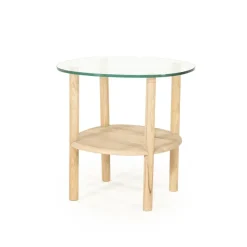 Eleonora Bijzettafels|Cleo Bijzettafel Naturel 50cm