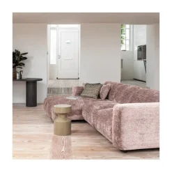 WOOOD Loungebanken|Cloud Chaise longue bank links chenille taupe/roze