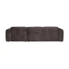 WOOOD Loungebanken|Cloud Chaise longue bank rechts chenille bruin