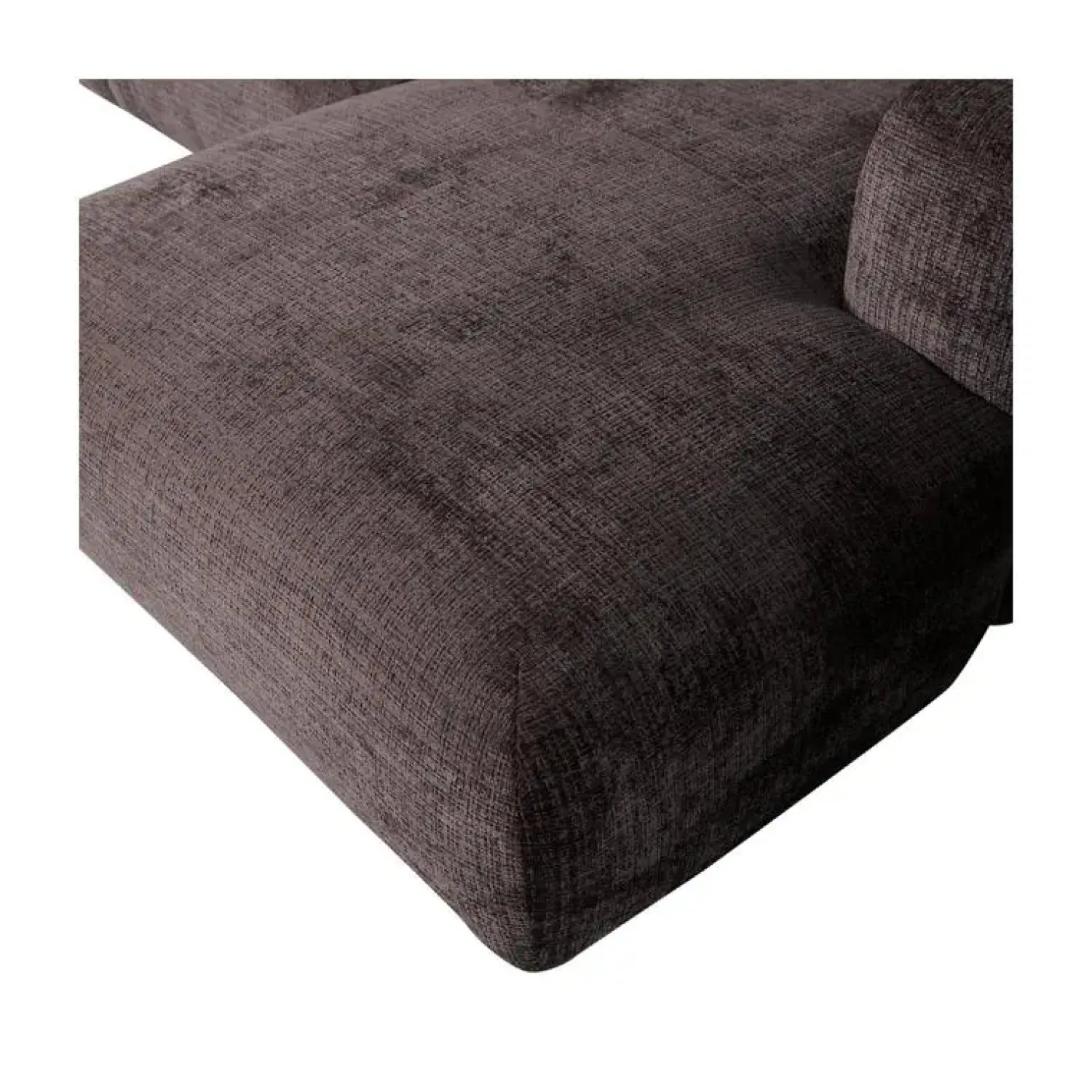 WOOOD Loungebanken|Cloud Chaise longue bank rechts chenille bruin
