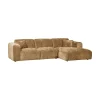 WOOOD Loungebanken|Cloud Chaise longue bank rechts chenille geel
