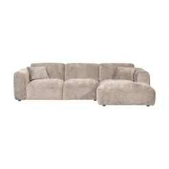 WOOOD Loungebanken|Cloud Chaise longue bank rechts chenille naturel