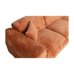 WOOOD Loungebanken|Cloud Chaise longue bank rechts chenille terracotta