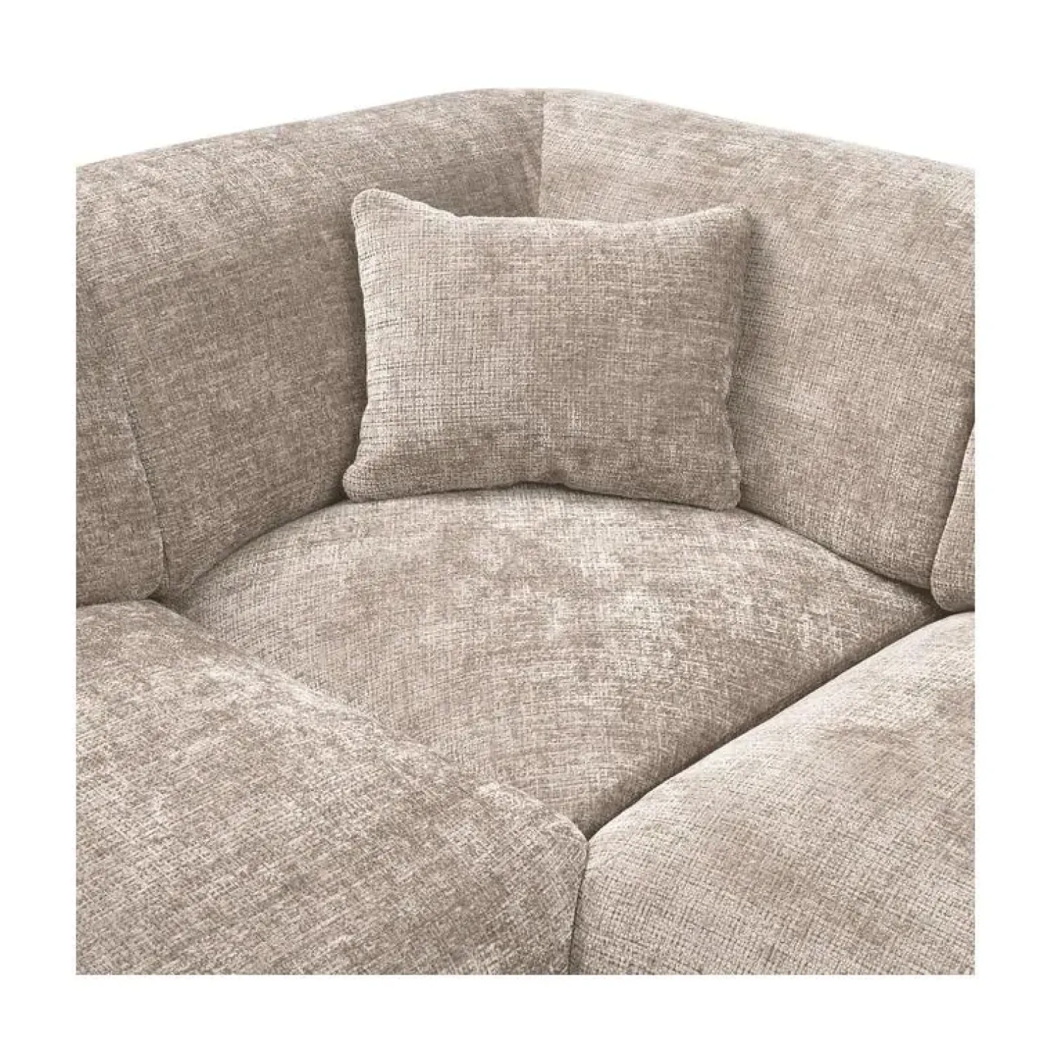 WOOOD Hoekbanken|Cloud Hoekbank links geweven chenille naturel