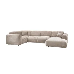 WOOOD Hoekbanken|Cloud Hoekbank links geweven chenille naturel