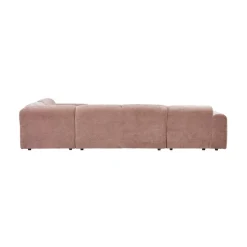 WOOOD Hoekbanken|Cloud Hoekbank rechts geweven chenille taupe/roze
