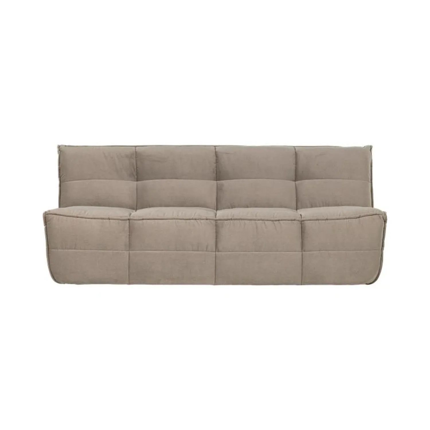 vtwonen 3 Zitsbanken|Cluster Bank 3-zits Velvet Warm taupe