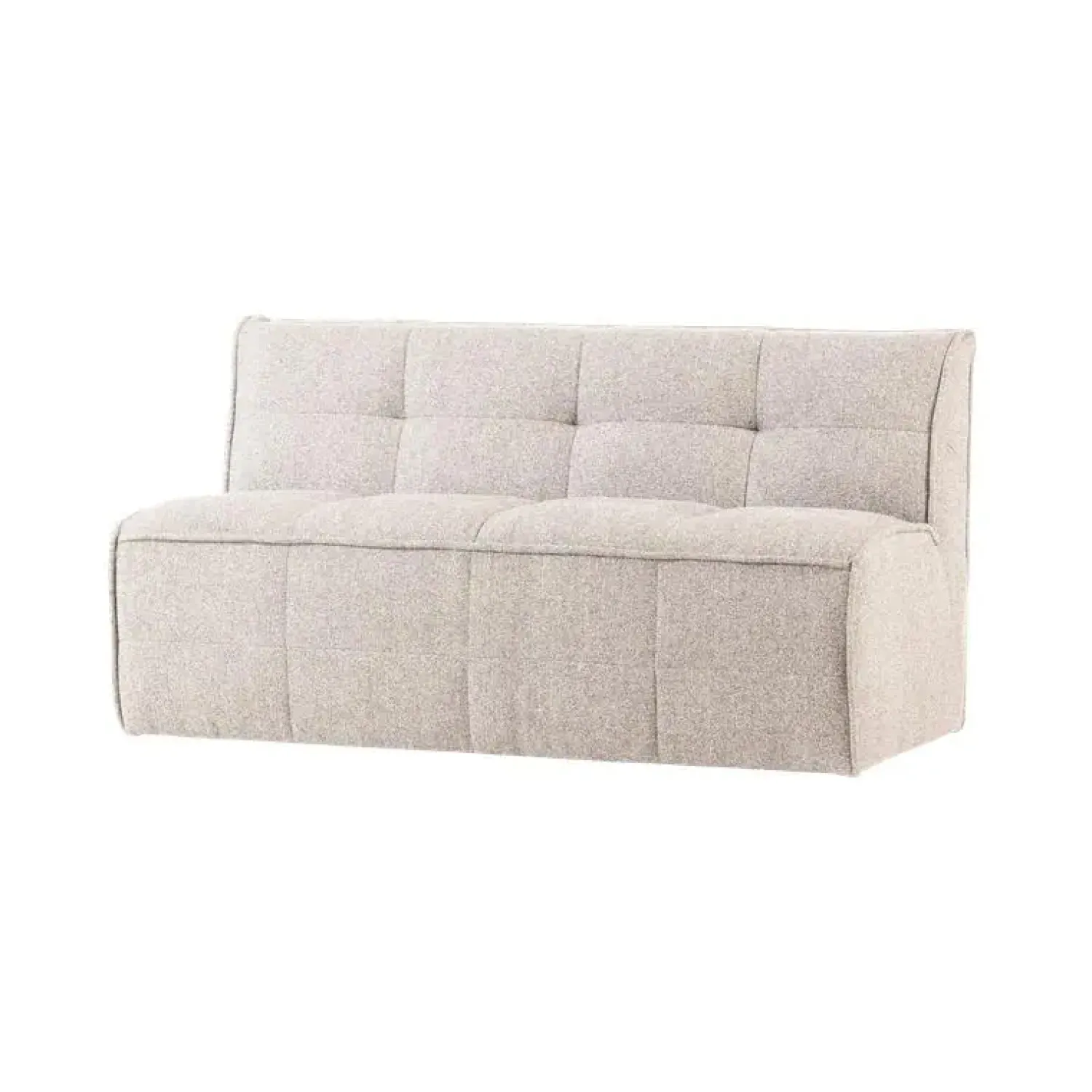 vtwonen Eetkamerbanken|Eetkamerbanken|Cluster Eetkamerbank Met rugleuning Bouclé Zand beige