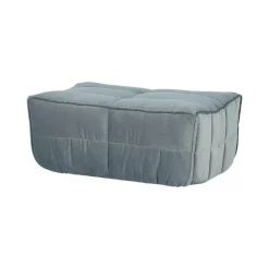 vtwonen Hockers|Cluster Hocker Velvet Turquoise blauw 104cm