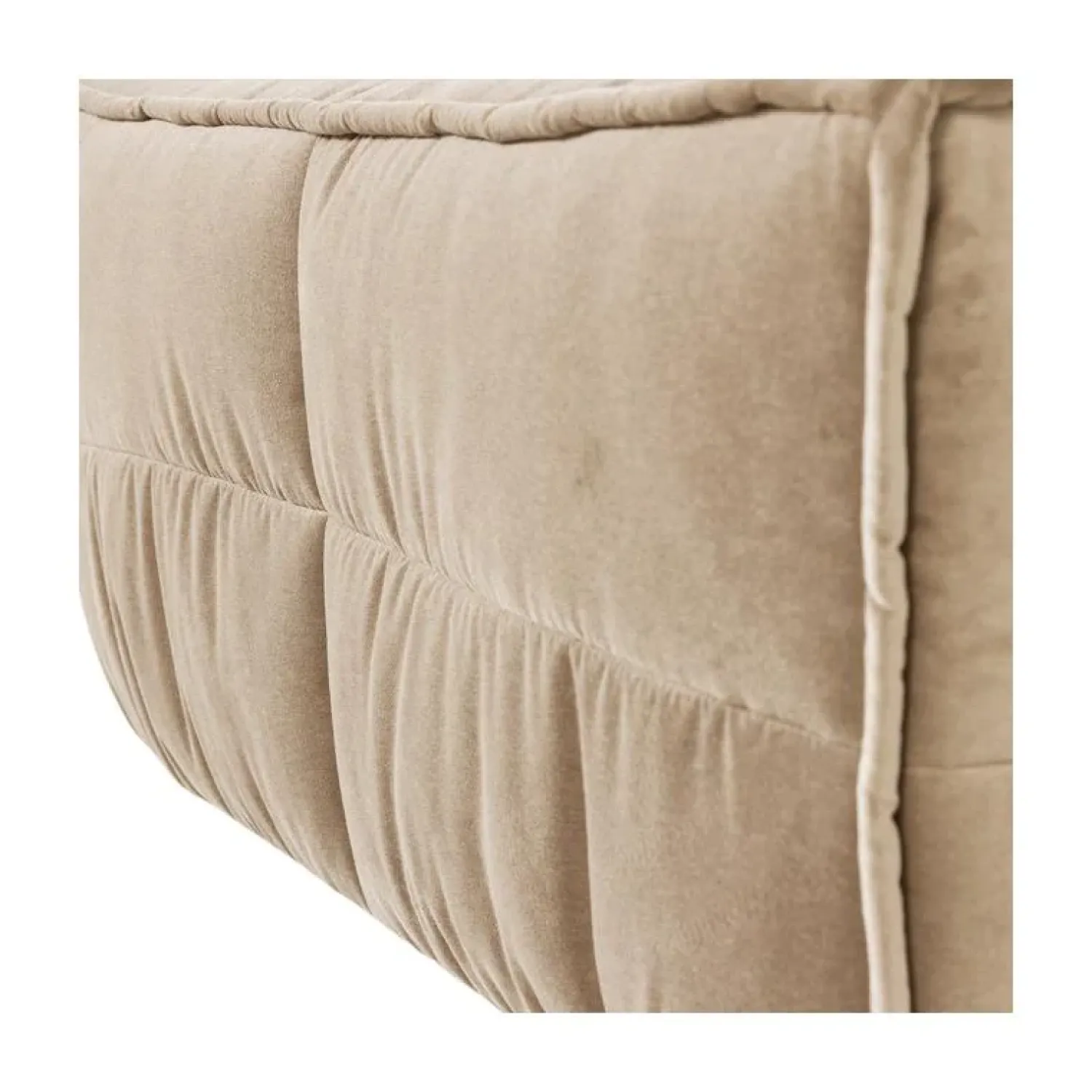 vtwonen Hockers|Cluster Hocker Velvet Zacht beige 104cm