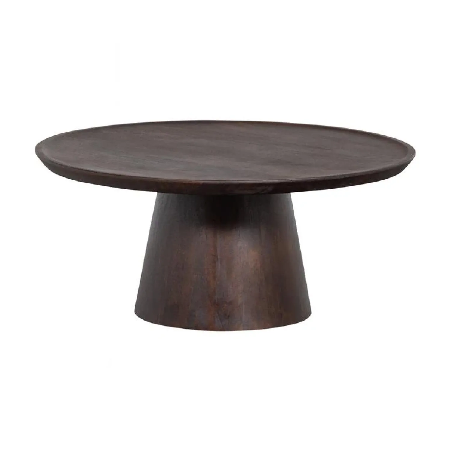 vtwonen Salontafels|Coffee A Gogo Salontafel mangohout walnoot 90cm