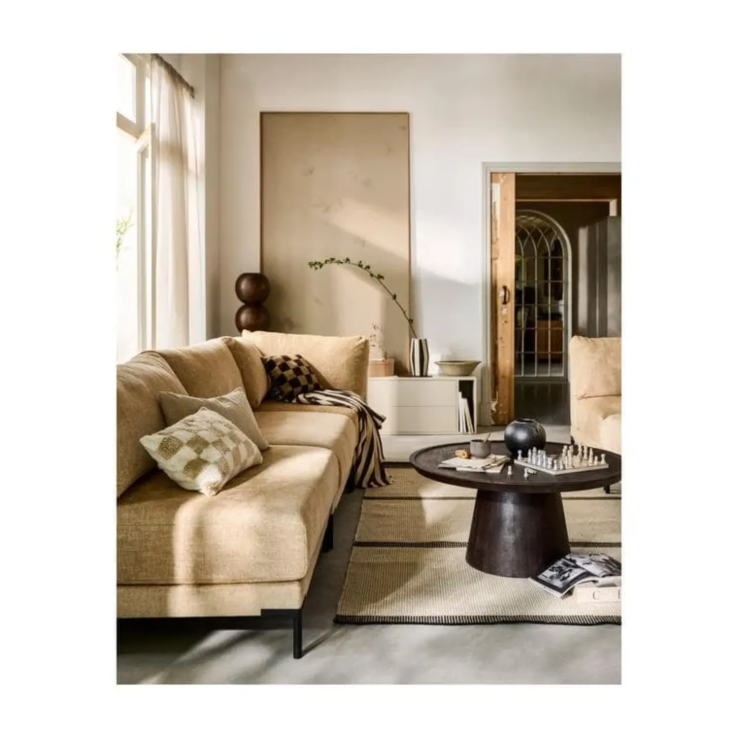 vtwonen Salontafels|Coffee A Gogo Salontafel mangohout walnoot 90cm