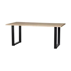 WOOOD Eettafels|Combi-tablo Boomstamtafel eiken U-poot 180 cm