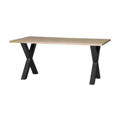 WOOOD Eettafels|Combi-tablo Boomstamtafel eiken X-poot 180 cm