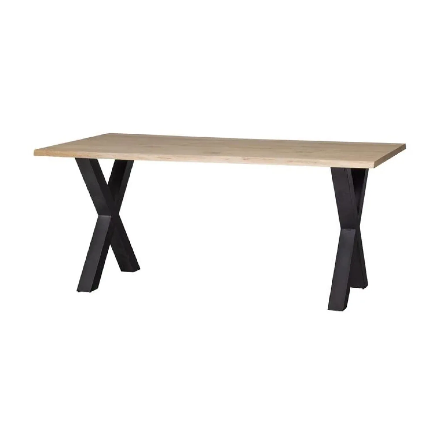 WOOOD Eettafels|Combi-tablo Boomstamtafel eiken X-poot 180 cm