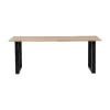 WOOOD Eettafels|Combi-tablo Eettafel eiken U-poot 200 cm
