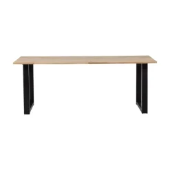 WOOOD Eettafels|Combi-tablo Eettafel eiken U-poot 200 cm