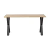 WOOOD Eettafels|Combi-tablo Eettafel eiken X-poot 160 cm