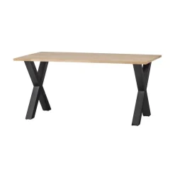 WOOOD Eettafels|Combi-tablo Eettafel eiken X-poot 160 cm