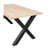 WOOOD Eettafels|Combi-tablo Eettafel eiken X-poot 180 cm
