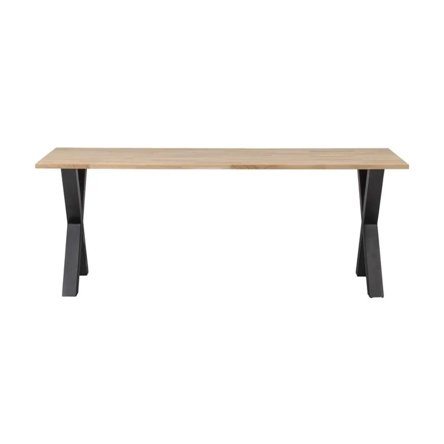 WOOOD Eettafels|Combi-tablo Eettafel eiken X-poot 200 cm
