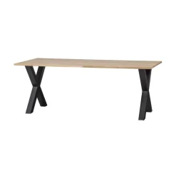 WOOOD Eettafels|Combi-tablo Eettafel eiken X-poot 200 cm