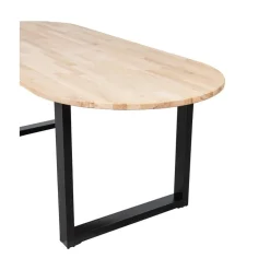WOOOD Eettafels|Combi-tablo Eettafel ovaal eiken U-poot 220 cm