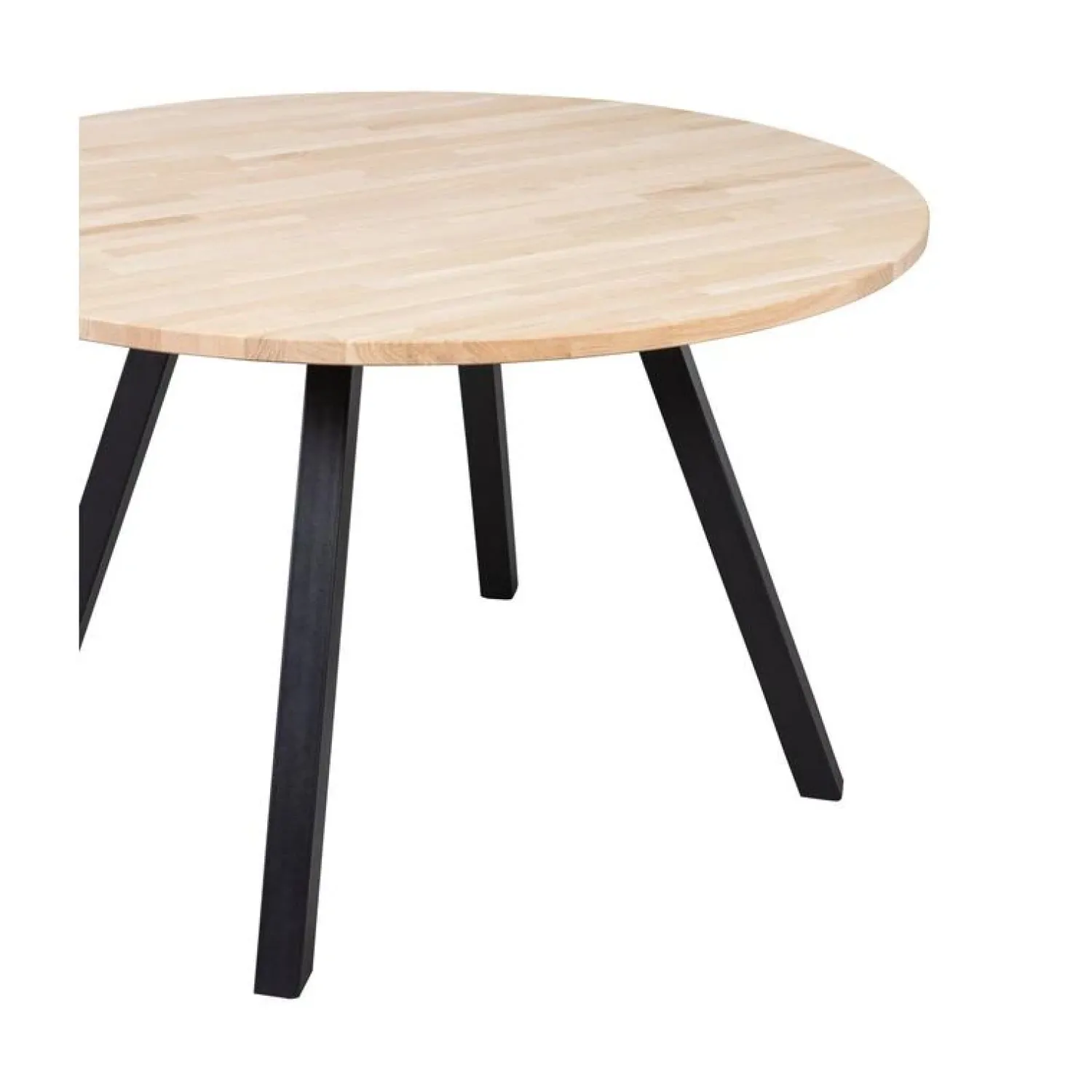 WOOOD Eettafels|Combi-tablo Eettafel rond eiken 4-poots 120 cm