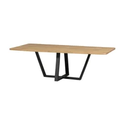WOOOD Eettafels|Combi-tablo XL Eettafel eiken Drenthe poot 240 cm