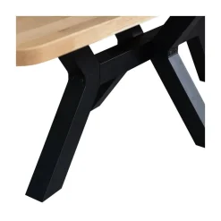 WOOOD Eettafels|Combi-tablo XL Eettafel eiken Zeeland poot 240 cm