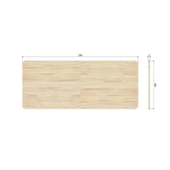 WOOOD Eettafels|Combi-tablo XL Eettafel eiken Zeeland poot 240 cm