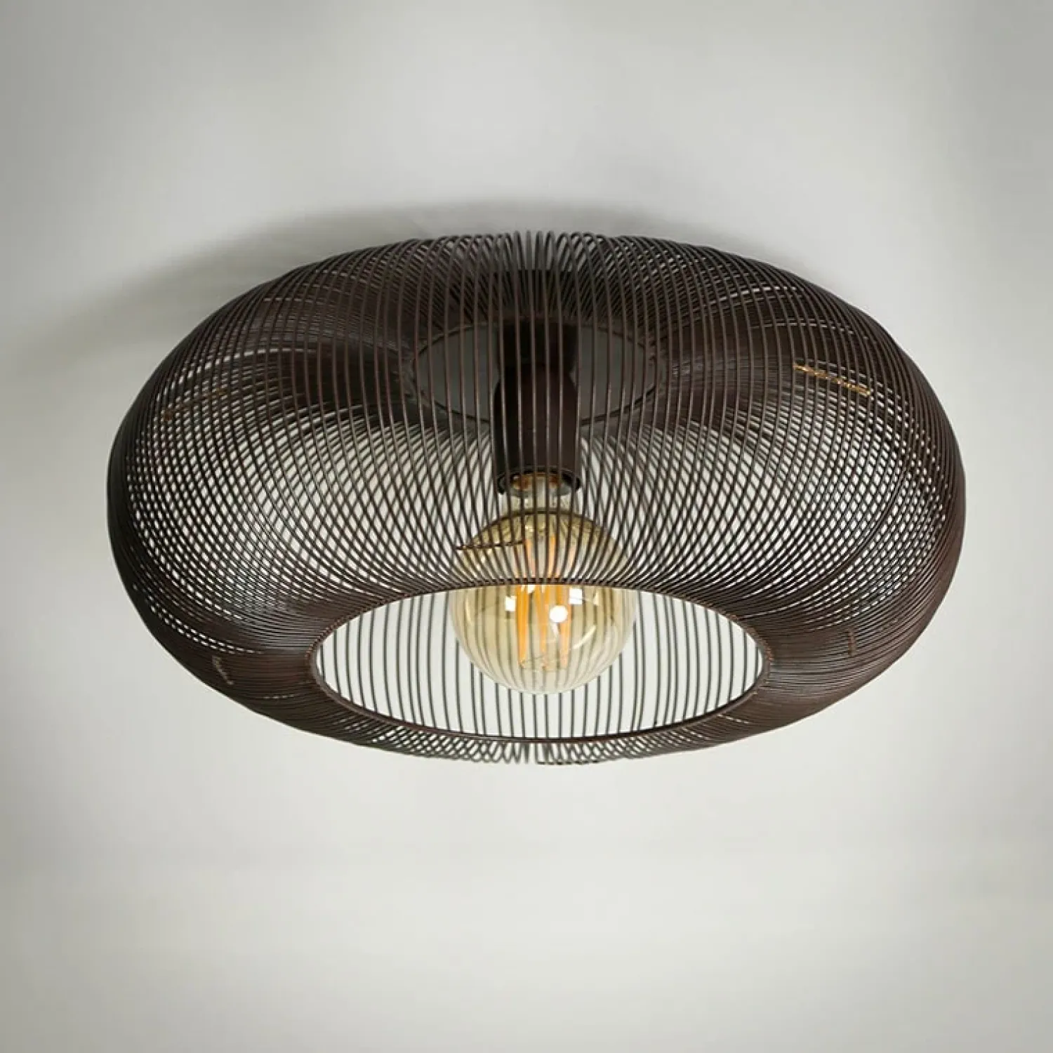 Kalfort Plafonnieres|Plafondlampen|Conli 1-lichts plafondlamp zwart nikkel/ koper