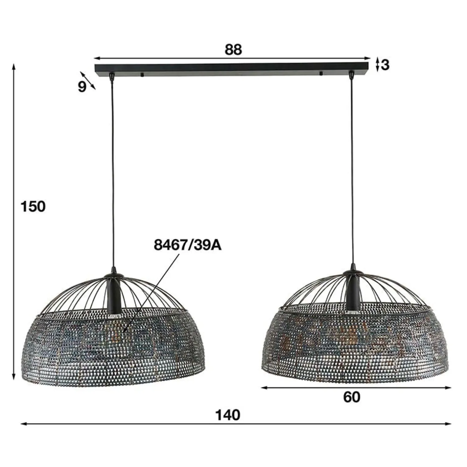 Kalfort Hanglampen|Cooper 2-lichts hanglamp industrieel