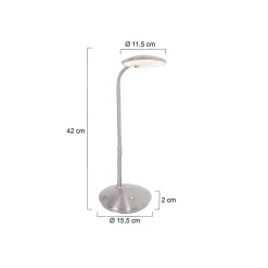 Steinmex Bureaulampen|Coraline 1-lichts Bureaulamp Staal