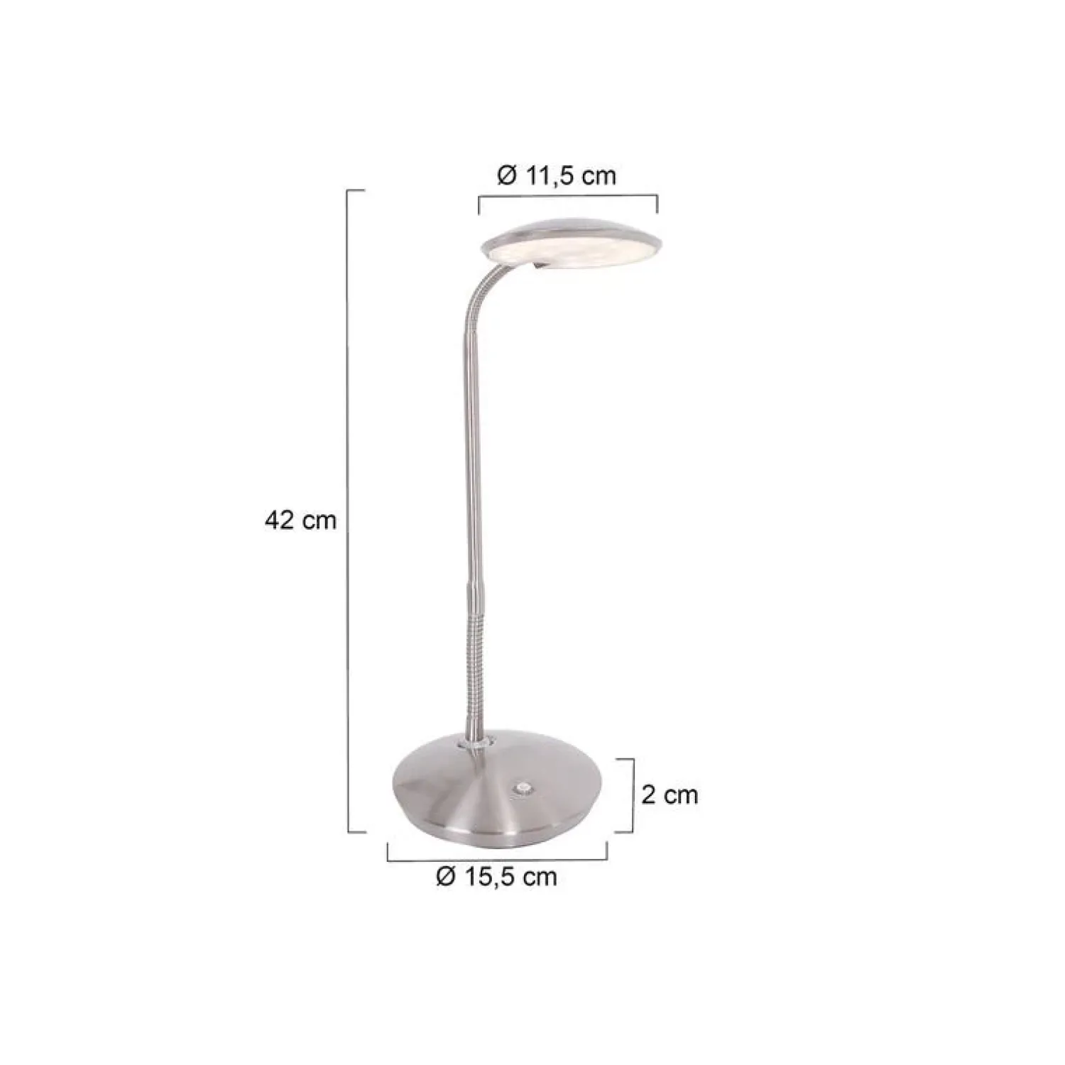 Steinmex Bureaulampen|Coraline 1-lichts Bureaulamp Staal