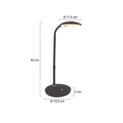 Steinmex Bureaulampen|Coraline 1-lichts Bureaulamp Zwart