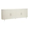 Tower living Dressoirs|Industriele Kasten|Corbetta dressoir 4 deurs wit/grijs met betonlook finish 210cm